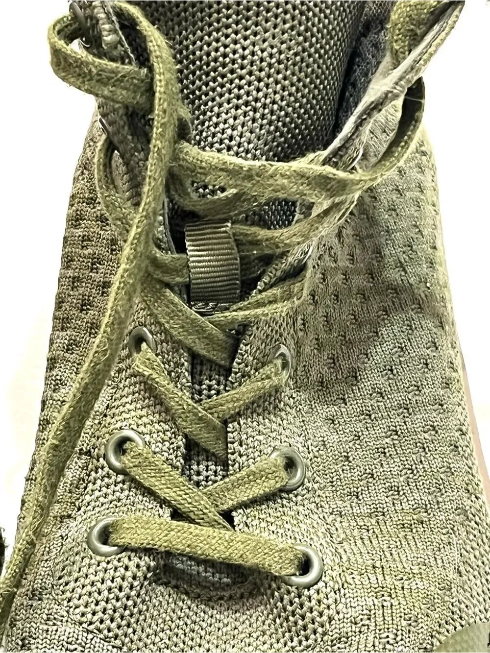 Suavs The Legacy High-Top Sneakers Recycled Knit Olive Green Slip-On Shoes